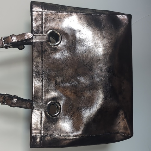 COFI- Erin Printed Metallic XL Leather Tote NWOT - Picture 11 of 17